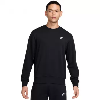 Sweatshirt Nike Club Fleece com decote redondo para homem preto (FN3888-010) tamanho L