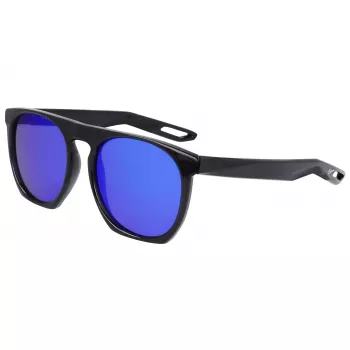 NIKE FLATSPOTXXIIM Óculos de sol unissexo - armação preta, lentes cinzentas fumadas, 52/20/145 mm