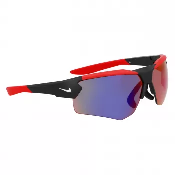 Óculos de sol desportivos retangulares de homem NIKE NKEV24037-12 - armação preta, lentes cinzentas, largura da lente 71 mm