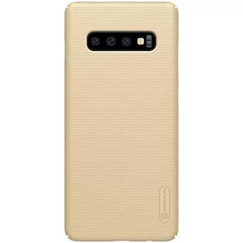 Capa Super Frosted Shield Nillkin para Samsung Galaxy S10e dourada