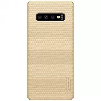 Capa Super Frosted Shield Nillkin para Samsung Galaxy S10e dourada