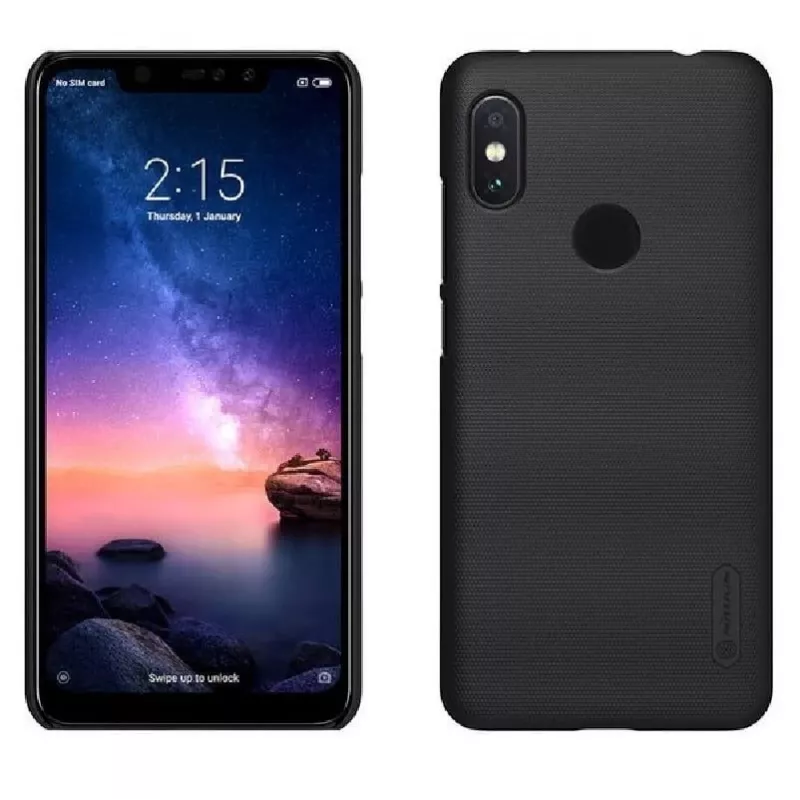 Capa Nillkin Super Frosted Shield preta para Xiaomi Redmi Note 6 Pro
