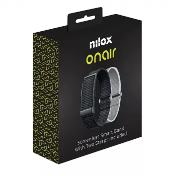 Nilox OnAir Pulseira sem Ecrã Preto/Prateado