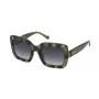 Óculos de sol de mulher Nina Ricci SNR322 - armação retangular polarizada - preto brilhante/cinzento - 53/23/140 mm