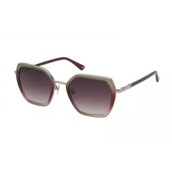 Óculos de sol de mulher Nina Ricci cat eye SNR359540C19 - armação preta brilhante, lentes cinzentas degradê, 54/20/140 mm