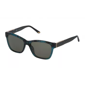 NINA RICCI Óculos de sol para mulher SNR116540Z47 - armação de acetato quadrada castanho Havana com lentes de policarbonato degradê castanhas 54/18/140 mm
