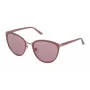 Óculos de sol de mulher NINA RICCI SNR11757F38X - armação em acetato Havana, lentes degradê castanhas, 57 mm