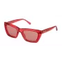 Óculos de sol de mulher NINA RICCI SNR251-5409WE - armação de acetato retangular com lentes cinzentas degradê