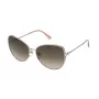 Óculos de sol de mulher NINA RICCI SNR302-600A32 armação Havana/castanho tartaruga lentes castanhas degradê 60/16/135 mm