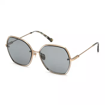 NINA RICCI Óculos de sol de mulher SNR304-598FEX Castanho/Dourado Borboleta Cat-Eye