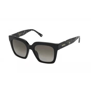 NINA RICCI óculos de sol de mulher SNR318-52700Y - armação preta, lentes degradê cinzentas - 52/20/135 mm