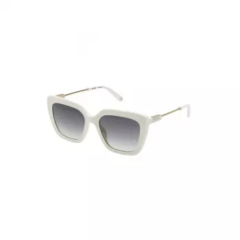 Óculos de sol para mulher NINA RICCI SNR379543GFG - armação dourada, lentes degradê castanhas, 54 mm