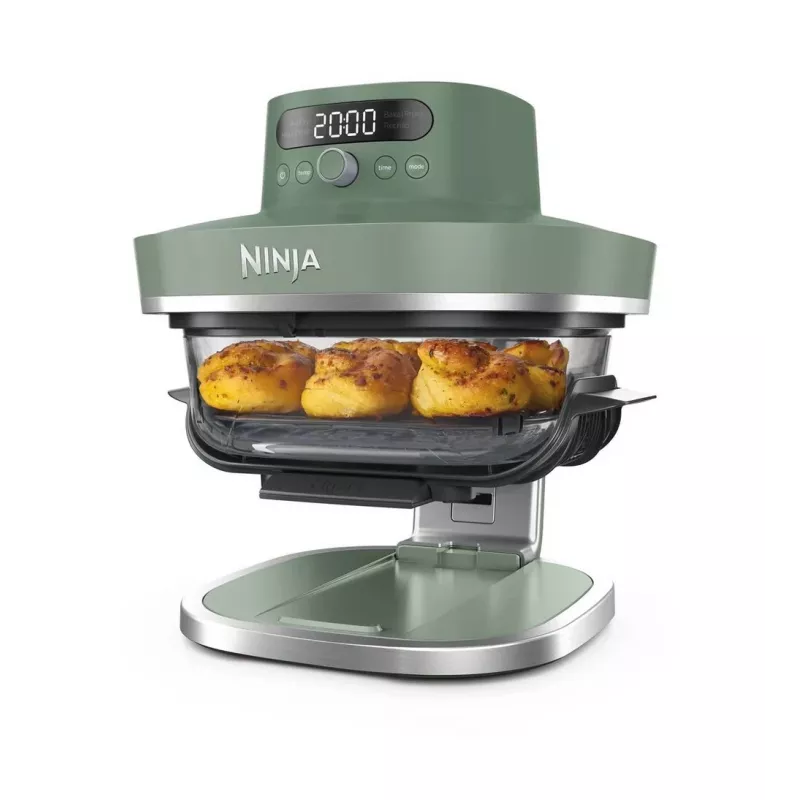 Ninja AS090EUGN 5-in-1 XL Fritadeira a ar de vidro Crispi Pro, 5,7 l, 2050 W, Verde-musgo