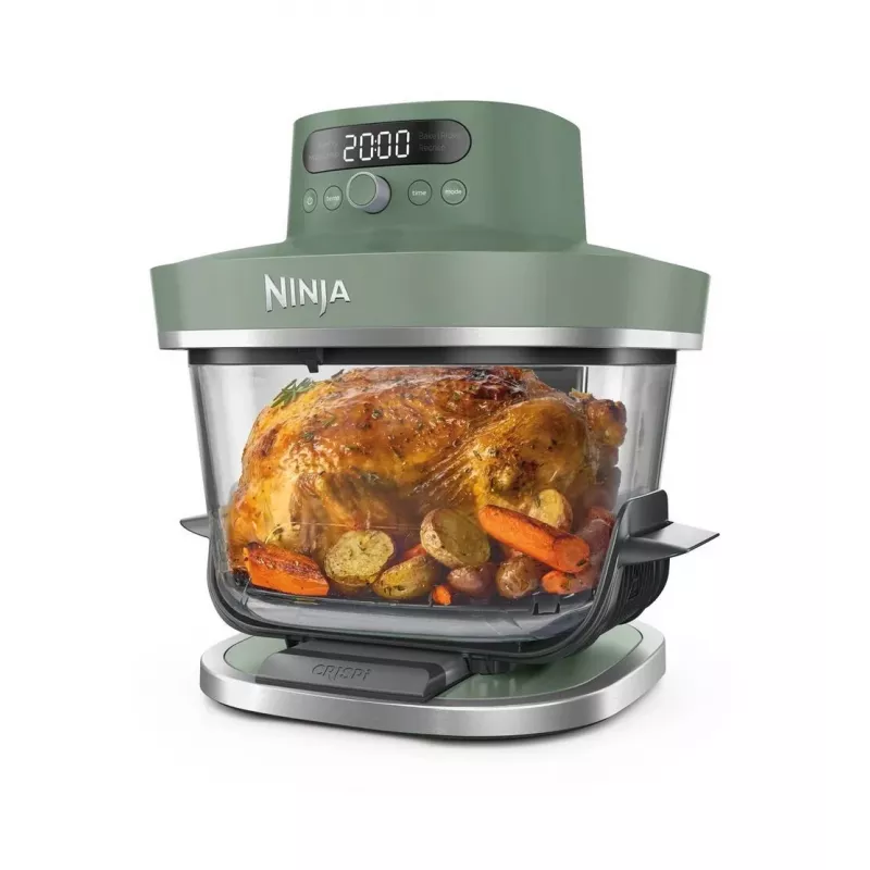 Ninja AS090EUGN 5-in-1 XL Fritadeira a ar de vidro Crispi Pro, 5,7 l, 2050 W, Verde-musgo