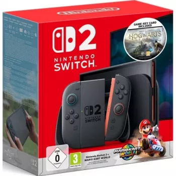 Nintendo Switch 2 pacote de consola com Mario Kart World e Hogwarts Legacy