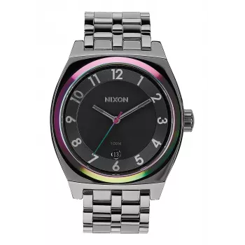 Relógio de homem NIXON A325-1698-00 40mm caixa em aço inoxidável bracelete de pele movimento de quartzo japonês