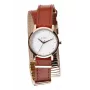 Relógio de mulher NIXON A403-1749-00 26mm tom ouro rosa aço inoxidável e pele taupe
