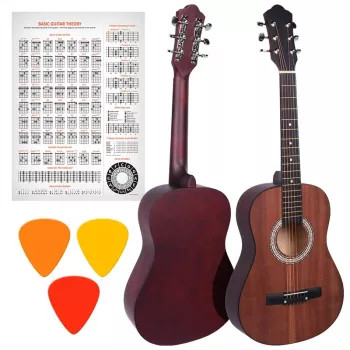 Guitarra acústica NN AG 34 1/2 para aprender a tocar, mate