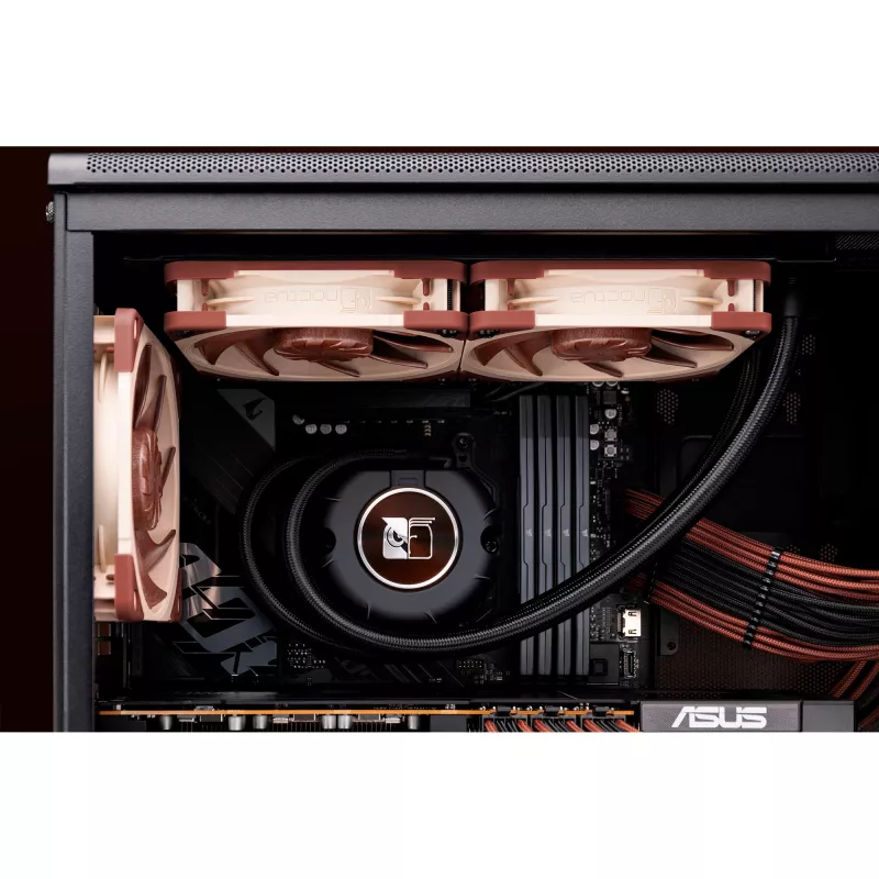 Arrefecedor de CPU a ar Noctua NL-LC1-24 Low-Profile para AMD AM4 (Ryzen) - preto/castanho