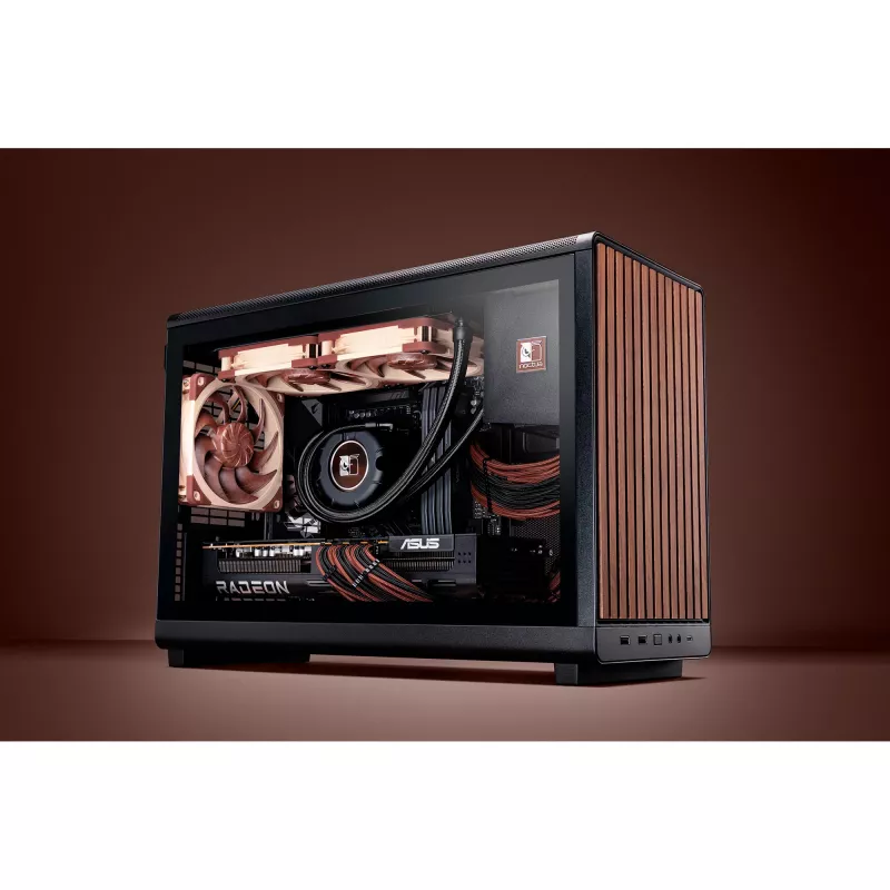 Arrefecedor de CPU a ar Noctua NL-LC1-24 Low-Profile para AMD AM4 (Ryzen) - preto/castanho