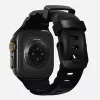 Pulseira NOMAD Rocky Point para Apple Watch 46mm/49mm com FKM e titânio (Carbon Black, ferragens pretas)