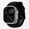 Pulseira NOMAD Rocky Point para Apple Watch 46mm/49mm com FKM e titânio (Carbon Black, ferragens pretas)