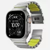 NOMAD Stratos Band - pulseira de titânio para Apple Watch 49mm com FKM (Natural Titanium, Volt FKM)