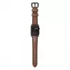 Pulseira NOMAD Traditional - pulseira de couro Horween para Apple Watch 46mm/49mm, castanho rústico, ferragens pretas