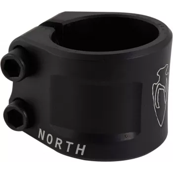 Abraçadeira dupla North Axe - alumínio 6061-T6, compatível com 31,8 mm/34,9 mm, superfície anodizada