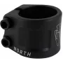 Abraçadeira dupla North Axe - preto, 31,8mm/34,9mm, alumínio CNC, trotinete freestyle