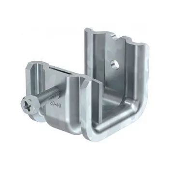 Abraçadeira de suporte pesada OBO BETTERMANN SSP 20-40 M8 FT, aço galvanizado a quente, espessura de flange 20-40 mm