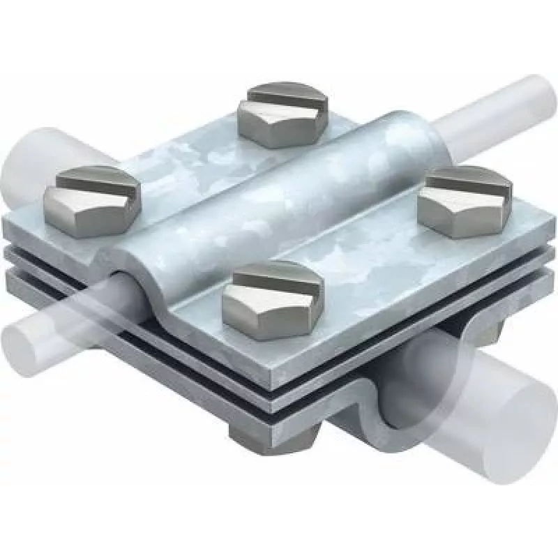 Conector cruzado OBO Bettermann Tipo 252 VZ 8-10x16 FT aço galvanizado por imersão a quente 5312345