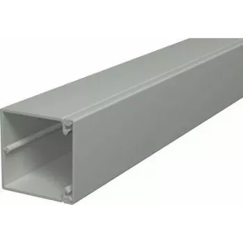 OBO BETTERMANN WDK60060GR Calha de cabos 60x60x2000mm cinzento PVC com perfuração inferior 6025668