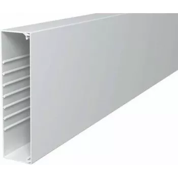 Calha de parede e teto para cabos OBO BETTERMANN WDK60230RW 60x230x2000mm PVC branco-puro com perfuração inferior