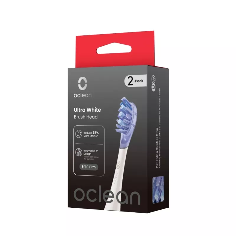 Oclean Ultra White Cabeça de escova pack de 2 UW03 W02 branco