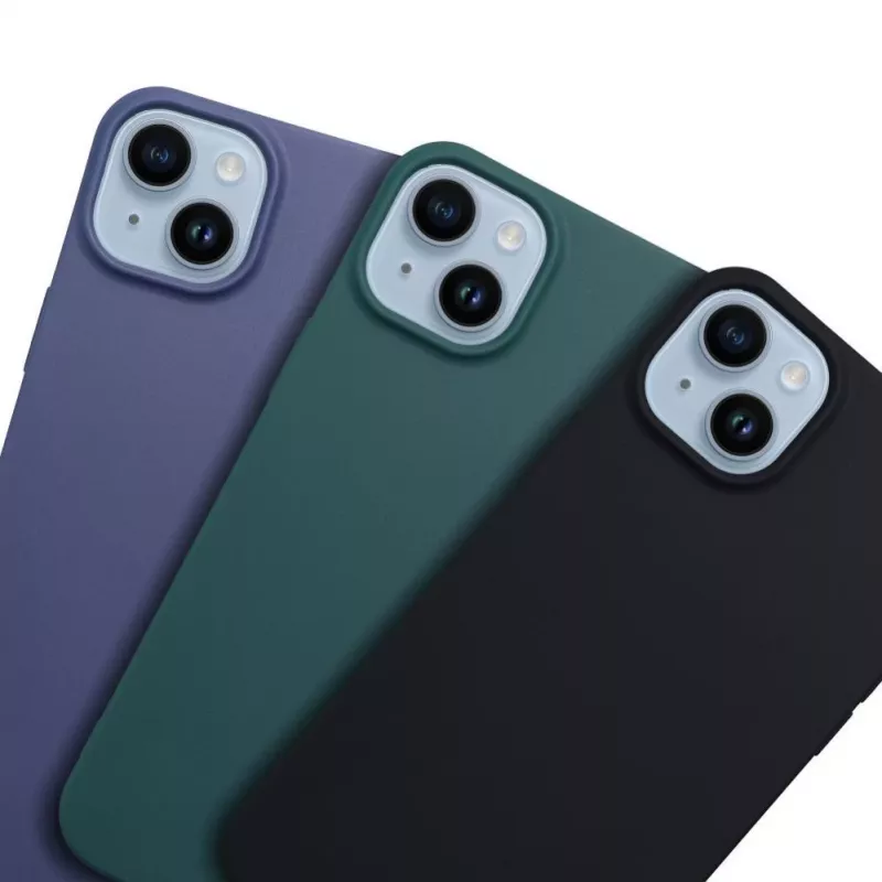 Capa OEM para Honor X6c azul mate com revestimento traseiro em silicone