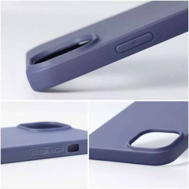 Capa OEM para Honor X6c azul mate com revestimento traseiro em silicone