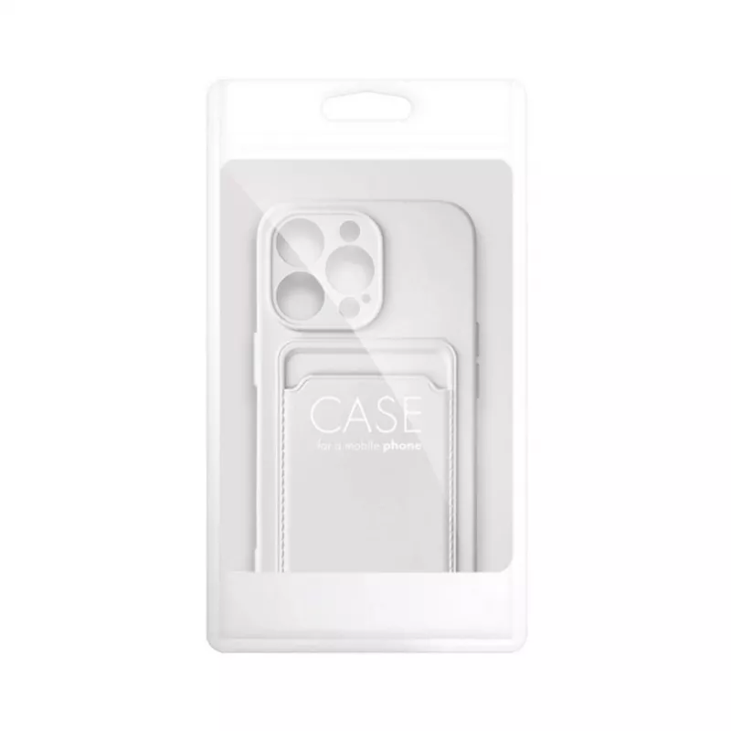 Capa OEM para iPhone 15 Pro Max com porta-cartões branca