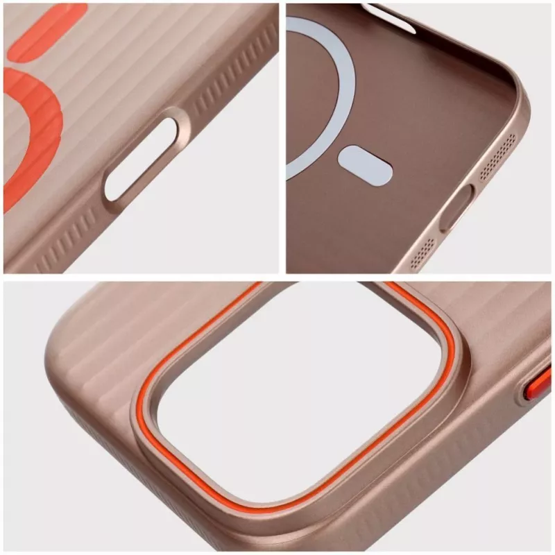 Capa OEM para iPhone 15 Pro Max Simply compatível com MagSafe titânio-deserto
