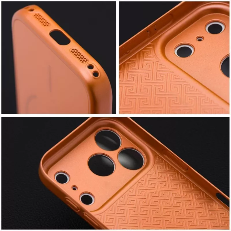 Capa OEM para iPhone 17 AIR Make 17 compatível com MagSafe Laranja