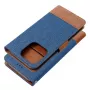 OEM Capa tipo livro para iPhone 16 Pro Max jeans azul