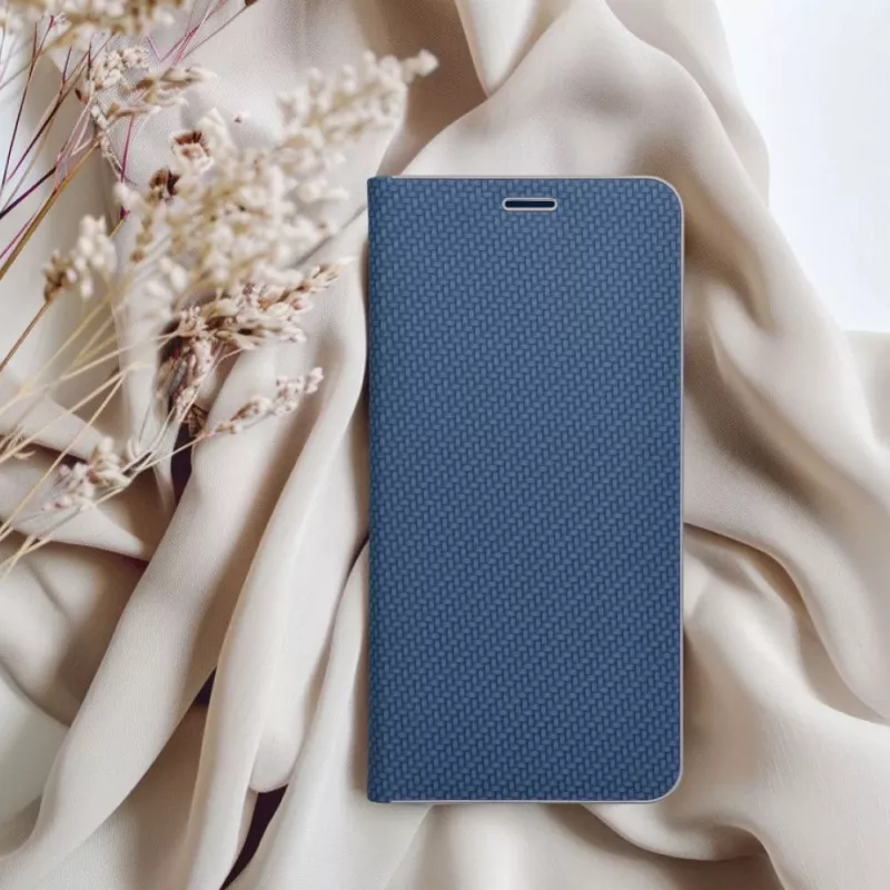 Capa flip OEM para Samsung A54 5G Luna Book carbono azul
