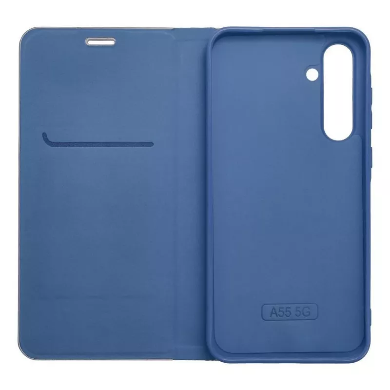 Capa flip OEM para Samsung A54 5G Luna Book carbono azul