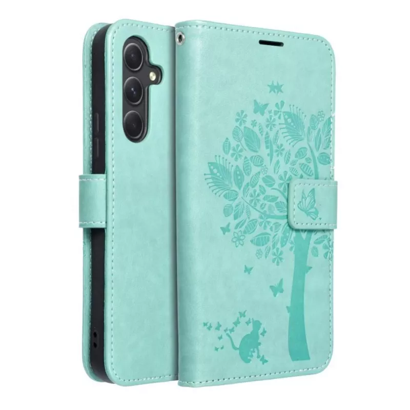 Capa tipo livro OEM para Samsung Galaxy A54 5G Mezzo Book Tree Verde