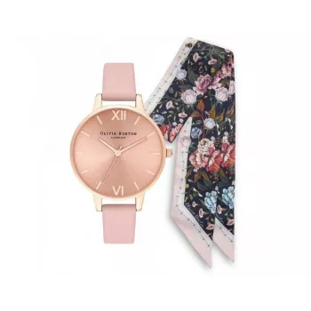 Conjunto de presente de relógios de mulher OLIVIA BURTON Enchanted Garden OB16GSET23 34 mm ouro rosa