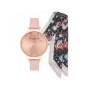 Conjunto de presente de relógios de mulher OLIVIA BURTON Enchanted Garden OB16GSET23 34 mm ouro rosa