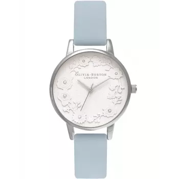 Relógio de mulher Olivia Burton Abstract Floral OB16AR03 30 mm ouro rosa aço inoxidável pele cinzento
