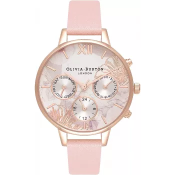 Relógio de mulher Olivia Burton Celestial OB16CGS07 - 34 mm ouro rosa e pele cinzenta