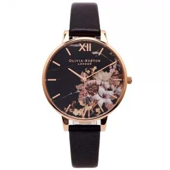 Olivia Burton relógio de senhora Celestial OB16CS01 – 38 mm bracelete de malha milanesa de aço inoxidável ouro rosa