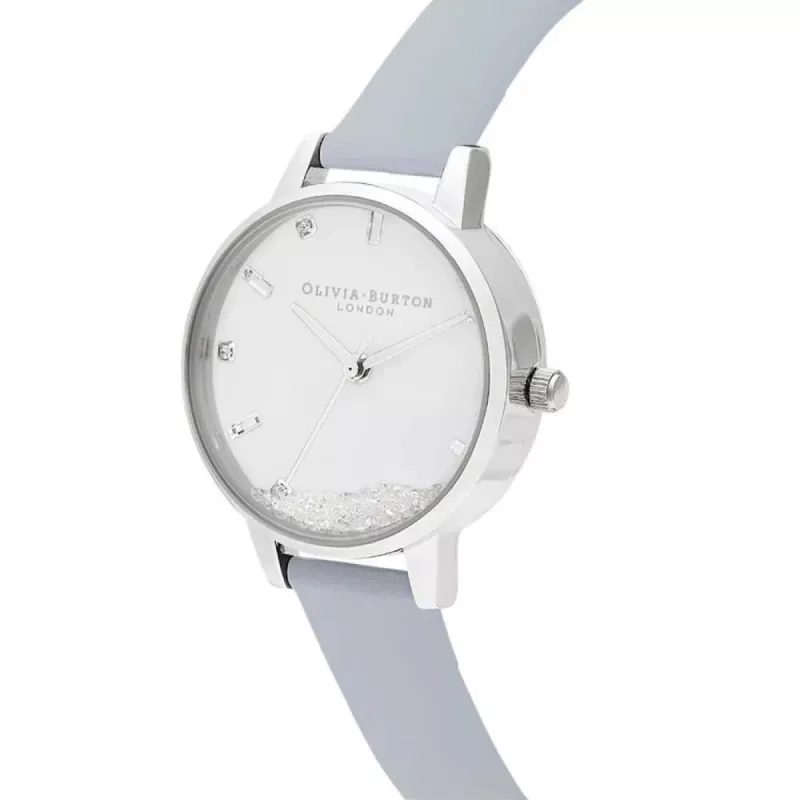 Olivia Burton relógio de mulher Celestial OB16SG07 - caixa de 30mm em aço inoxidável cor de ouro rosa, bracelete de pele cinzento